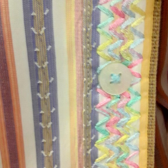 Robert Graham Rainbow Stripes Button Front Dress Shirt Men's Sz XL - Picture 5 of 9